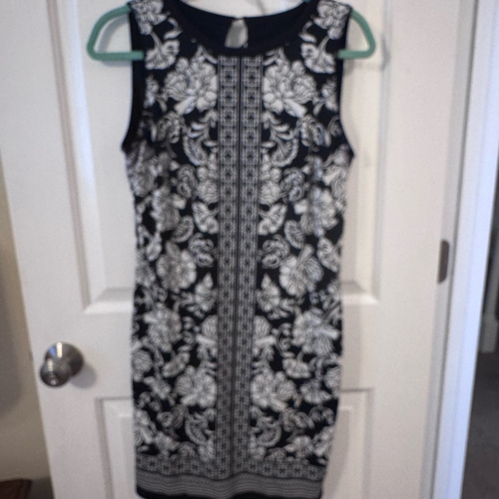 White House Black Market Elegant Reversable Black and White Mini Dress